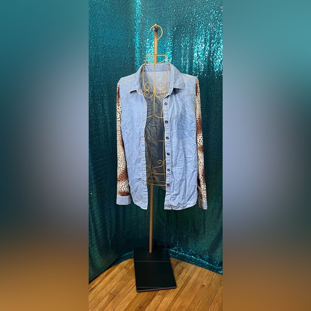 Jean Leopard Blouse